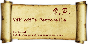 Vörös Petronella névjegykártya